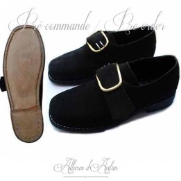 Chaussures de troupe- XVIIIe- Noir
