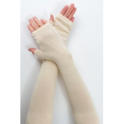 MITAINES EN SOIE  - ECRU