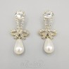 Boucles d'oreilles  Noeud Strass - Doré