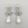 Boucles d'oreilles  Noeud Strass - Argent