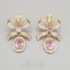 Boucles d'oreilles Noeud - Rose