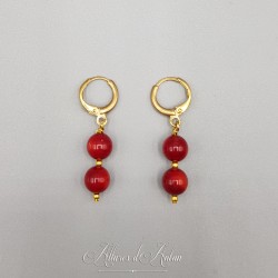 Boucles d'oreilles CORAIL - Doré