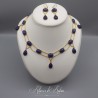 Parure Lapis Lazuli gouttes