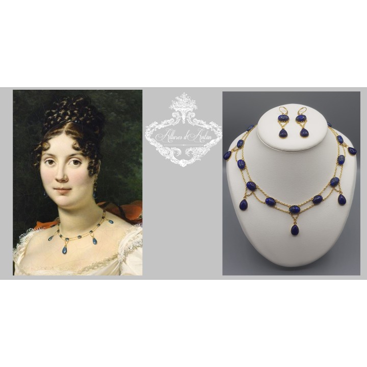 Parure Lapis Lazuli gouttes