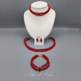 Parure 2 Rangs Corail
