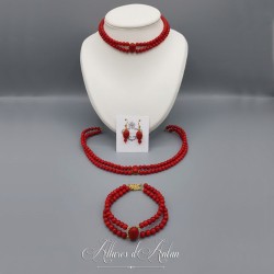 Parure 2 Rangs Corail