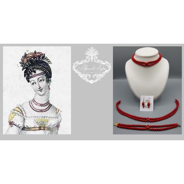 Parure 2 Rangs Corail