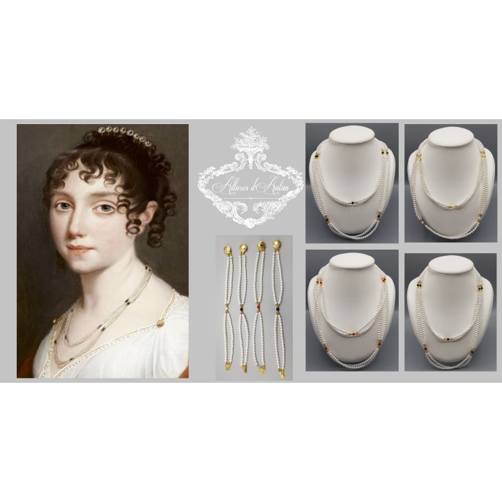 Collier Empire, Perles et Agate