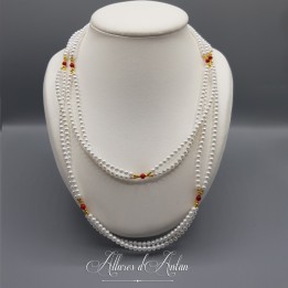 Collier Empire, Perles et Agate