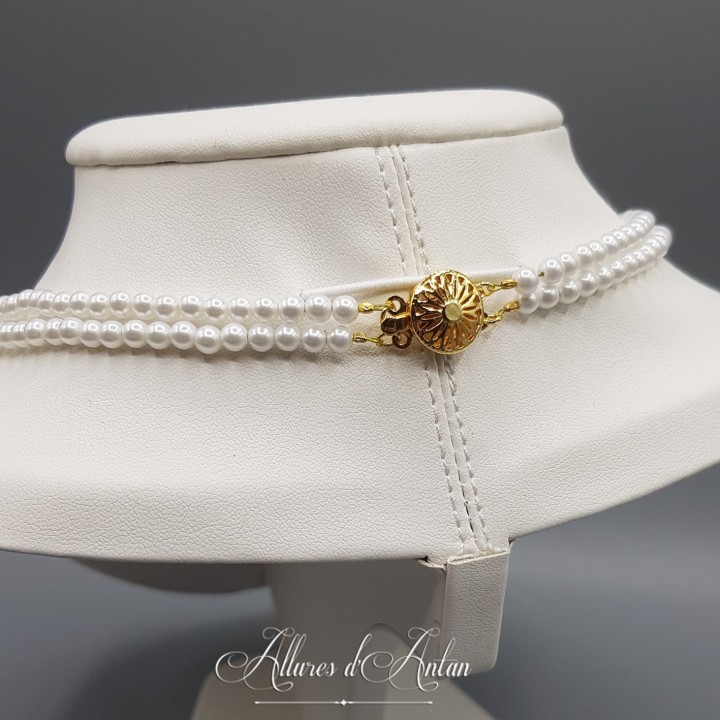 Collier Empire, Perles et Agate