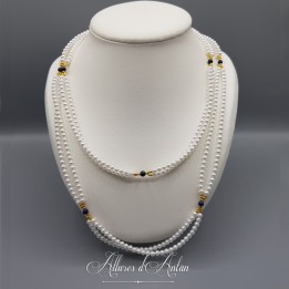 Collier Empire, Perles et Agate
