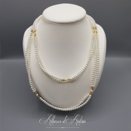 Collier Empire, Perles et Agate