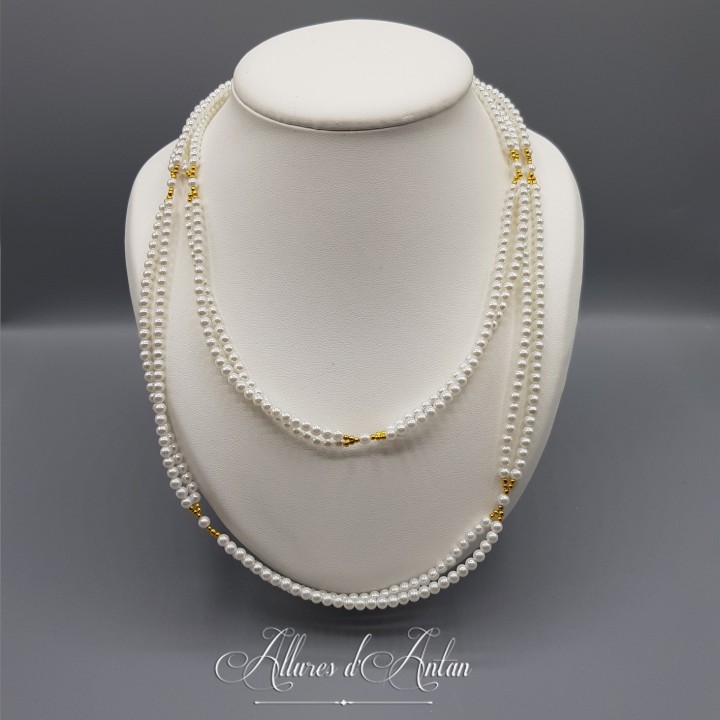 Collier Empire, Perles et Agate