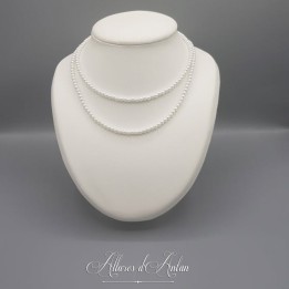 Collier 2 rangs de perles - Corail