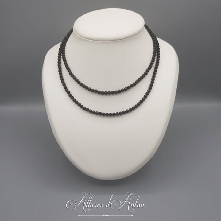 Collier 2 rangs de perles - Corail