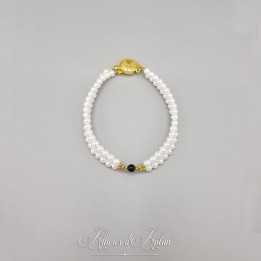 Bracelet 2rangs croisés - Agate
