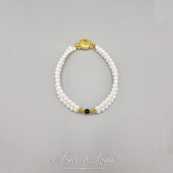 Bracelet 2rangs croisés - Agate