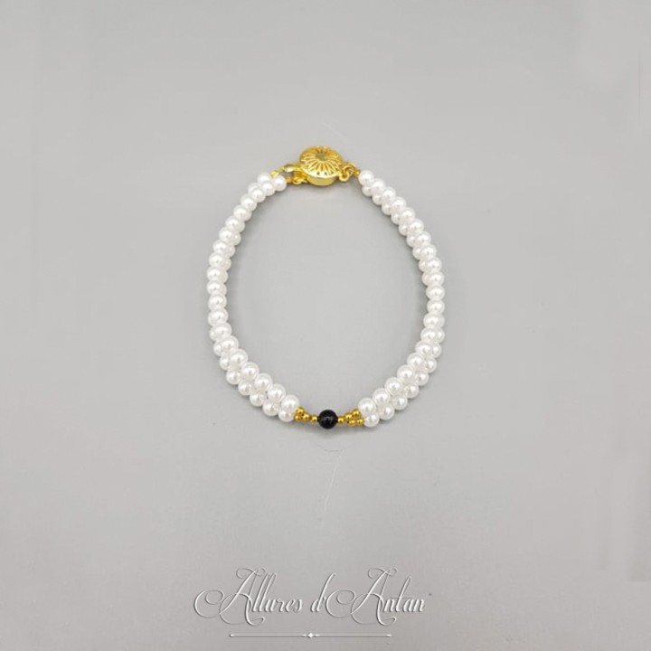 Bracelet 2rangs croisés - Agate