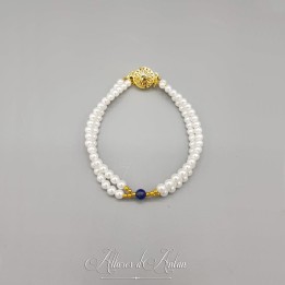 Bracelet 2rangs croisés - Agate