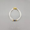 Bracelet 2rangs croisés - Lapis