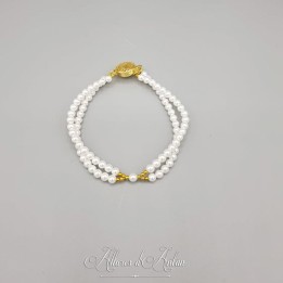 Bracelet 2rangs croisés - Agate
