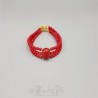 Bracelet 3 rangs Corail