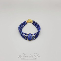 Bracelet 3 rangs Lapis