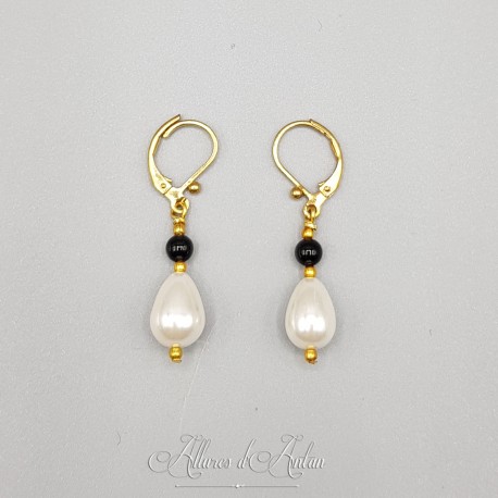 Boucles d'oreilles Agate goutte