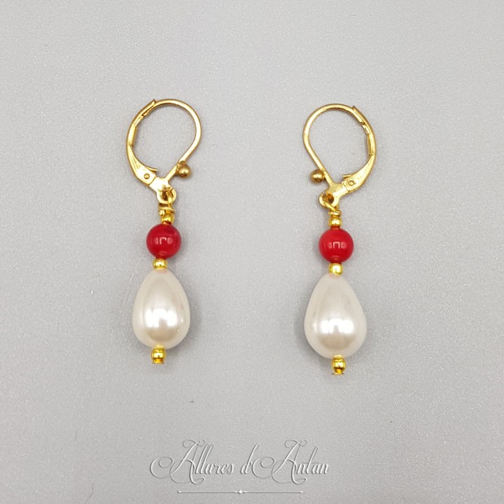 Boucles d'oreilles Agate goutte
