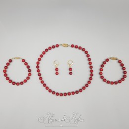 Parure Corail/Or - Empire