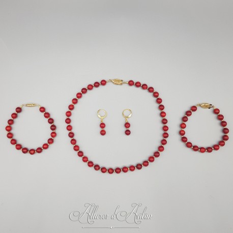 Parure Corail/Or - Empire
