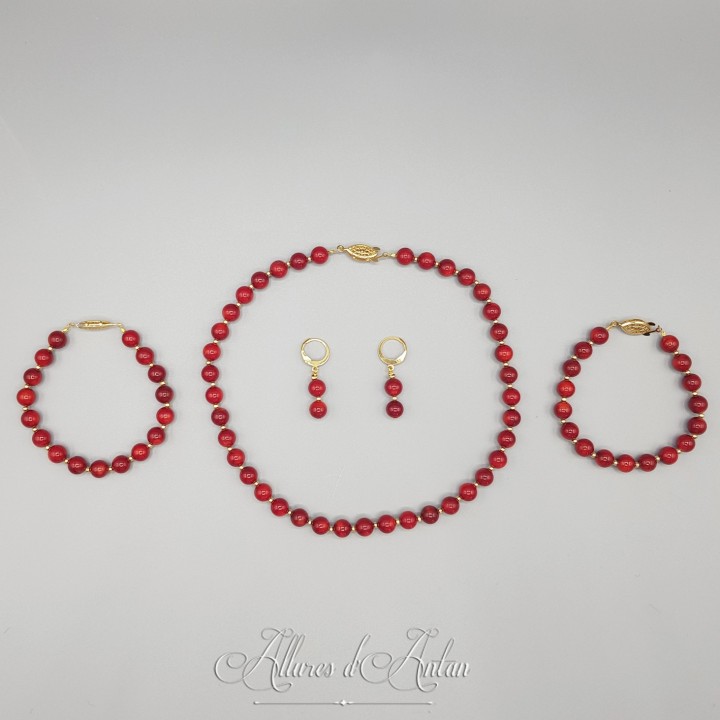 Parure Corail/Or - Empire