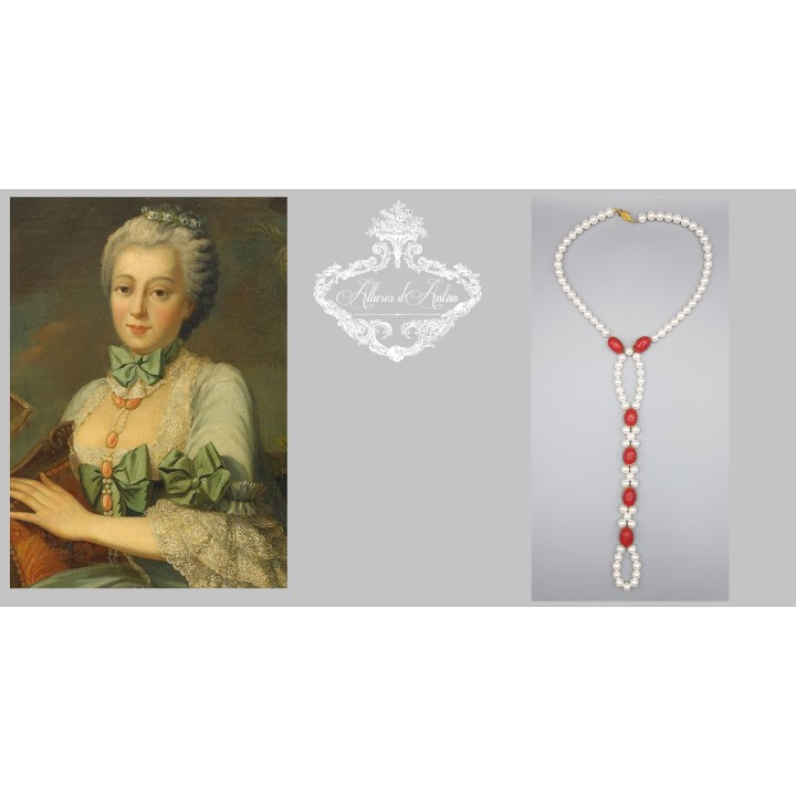 Collier XVIIIe, Perles et Corail