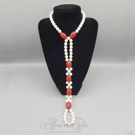 Collier XVIIIe, Perles et Corail