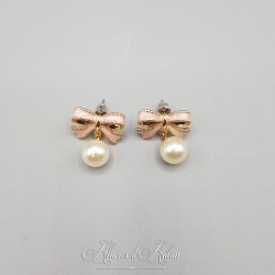 Boucles d'oreilles 1 perle-noeud