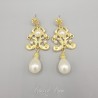 Boucles d'oreilles  Noeud Strass - Argent