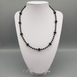 Collier  Agate Noire / Or