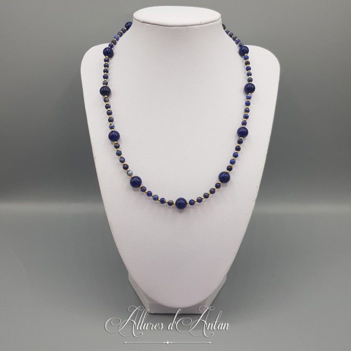 Collier  Agate Noire / Or