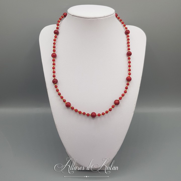 Collier  Agate Noire / Or