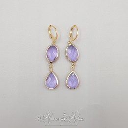Boucles d'oreilles Noeud - Citrine