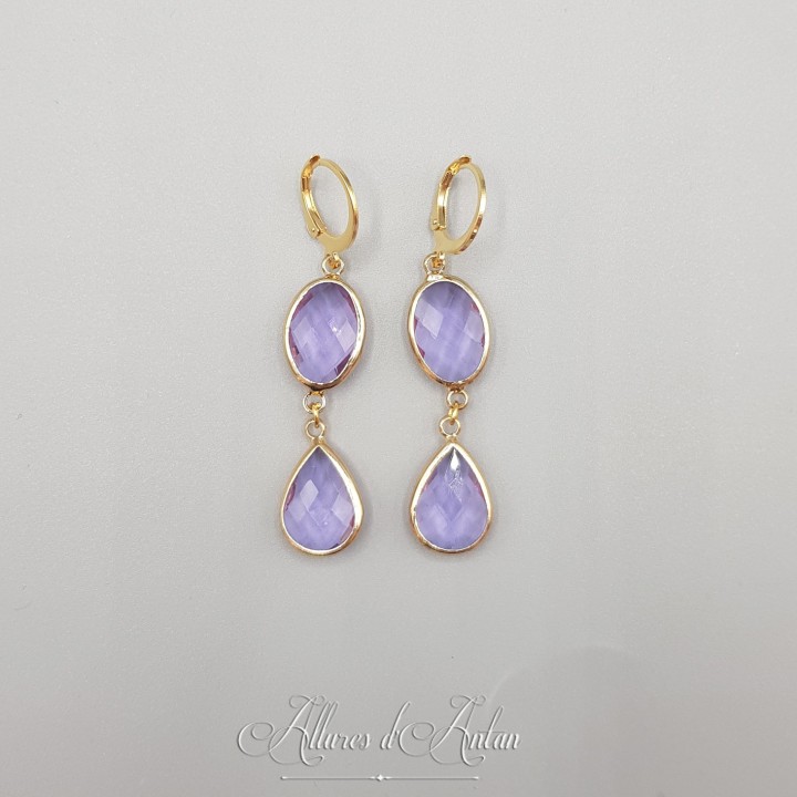 Boucles d'oreilles Noeud - Citrine