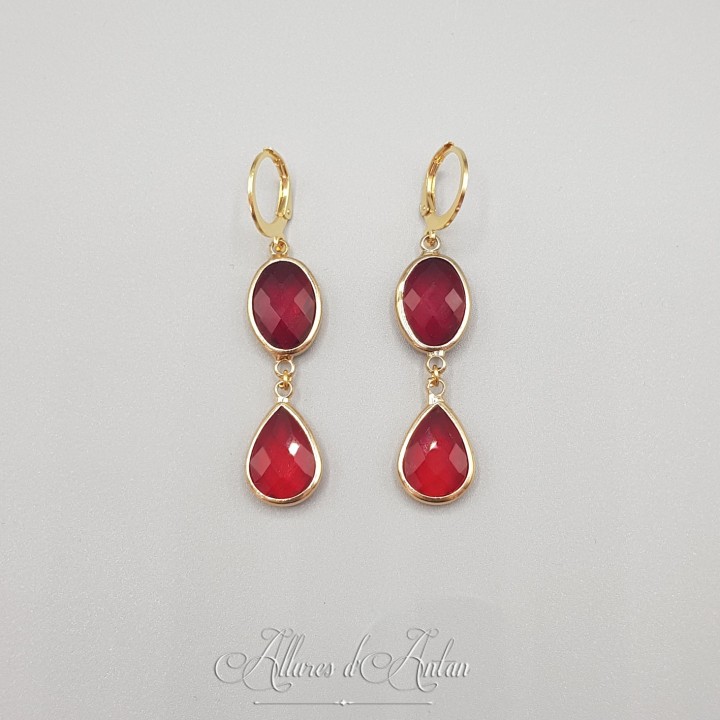 Boucles d'oreilles Noeud - Citrine