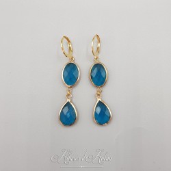 Boucles d'oreilles Noeud - Citrine