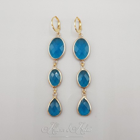Boucles d'oreilles Noeud - Citrine