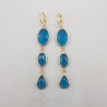 Boucles d'oreilles  Strass - Bleu