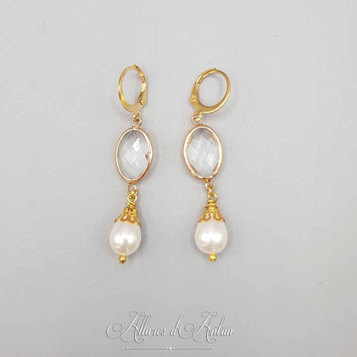 Boucles d'oreilles Noeud - Citrine