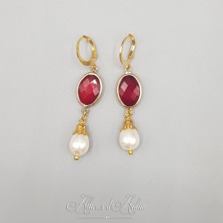 Boucles d'oreilles Noeud - Citrine