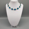 Collier Strass Ovales - Bleu
