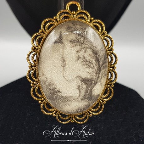 Collier 5 Camées - Bleu