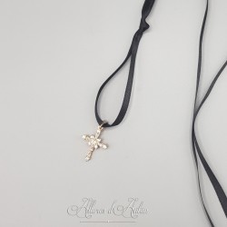 Pendentif Croix - Blanc